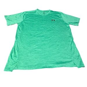Under Armour HeatGear Green Athletic Training T Shirt Mens Large